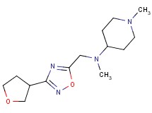 N,1-dimethyl-N-{[3-(tetrahydrofuran-3-yl)-1,2,4-oxadiazol-5-yl]methyl}piperidin-4-amine