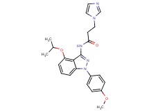 3-(1H-imidazol-1-yl)-N-[4-isopropoxy-1-(4-methoxyphenyl)-1H-indazol-3-yl]propanamide