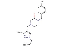 1-(4-methylbenzyl)-4-[(3-methyl-1-propyl-1H-pyrazol-4-yl)methyl]-2-piperazinone