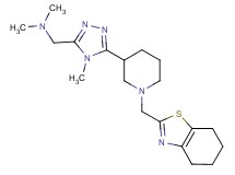 N,N-dimethyl-1-{4-methyl-5-[1-(4,5,6,7-tetrahydro-1,3-benzothiazol-2-ylmethyl)piperidin-3-yl]-4H-1,2,4-triazol-3-yl}methanamine
