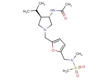 N-{(3S*,4R*)-4-isopropyl-1-[(5-{[methyl(methylsulfonyl)amino]methyl}-2-furyl)methyl]-3-pyrrolidinyl}acetamide