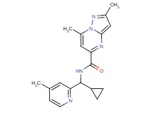N-[cyclopropyl(4-methylpyridin-2-yl)methyl]-2,7-dimethylpyrazolo[1,5-a]pyrimidine-5-carboxamide