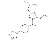 1-[(1-ethyl-3-isobutyl-1H-pyrazol-5-yl)carbonyl]-4-(4H-1,2,4-triazol-4-yl)piperidine