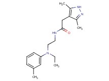 2-(3,5-dimethyl-1H-pyrazol-4-yl)-N-{2-[ethyl(3-methylphenyl)amino]ethyl}acetamide