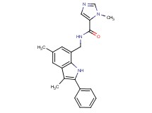 N-[(3,5-dimethyl-2-phenyl-1H-indol-7-yl)methyl]-1-methyl-1H-imidazole-5-carboxamide