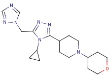 4-[4-cyclopropyl-5-(1H-1,2,4-triazol-1-ylmethyl)-4H-1,2,4-triazol-3-yl]-1-(tetrahydro-2H-pyran-4-yl)piperidine