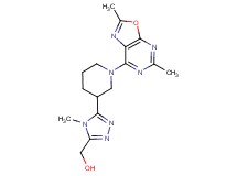 {5-[1-(2,5-dimethyl[1,3]oxazolo[5,4-d]pyrimidin-7-yl)piperidin-3-yl]-4-methyl-4H-1,2,4-triazol-3-yl}methanol