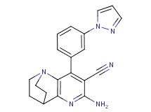 6-amino-8-[3-(1H-pyrazol-1-yl)phenyl]-3,4-dihydro-2H-1,4-ethano-1,5-naphthyridine-7-carbonitrile