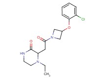 3-{2-[3-(2-chlorophenoxy)-1-azetidinyl]-2-oxoethyl}-4-ethyl-2-piperazinone