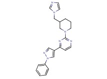 2-[3-(1H-imidazol-1-ylmethyl)-1-piperidinyl]-4-(1-phenyl-1H-pyrazol-4-yl)pyrimidine