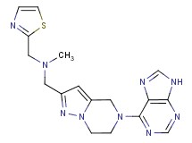N-methyl-1-[5-(9H-purin-6-yl)-4,5,6,7-tetrahydropyrazolo[1,5-a]pyrazin-2-yl]-N-(1,3-thiazol-2-ylmethyl)methanamine