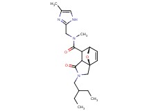 (3aR*,6S*)-2-(2-ethylbutyl)-N-methyl-N-[(4-methyl-1H-imidazol-2-yl)methyl]-1-oxo-1,2,3,6,7,7a-hexahydro-3a,6-epoxyisoindole-7-carboxamide