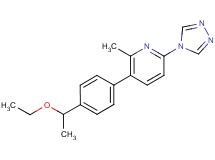 3-[4-(1-ethoxyethyl)phenyl]-2-methyl-6-(4H-1,2,4-triazol-4-yl)pyridine