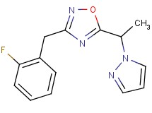 3-(2-fluorobenzyl)-5-[1-(1H-pyrazol-1-yl)ethyl]-1,2,4-oxadiazole