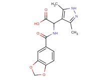 [(1,3-benzodioxol-5-ylcarbonyl)amino](3,5-dimethyl-1H-pyrazol-4-yl)acetic acid