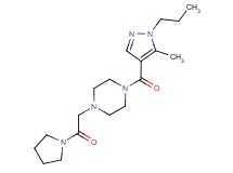 1-[(5-methyl-1-propyl-1H-pyrazol-4-yl)carbonyl]-4-[2-oxo-2-(1-pyrrolidinyl)ethyl]piperazine