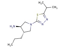 (3R*,4S*)-1-(5-isopropyl-1,3,4-thiadiazol-2-yl)-4-propylpyrrolidin-3-amine