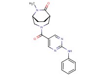 (1S*,5R*)-3-[(2-anilino-5-pyrimidinyl)carbonyl]-6-methyl-3,6-diazabicyclo[3.2.2]nonan-7-one