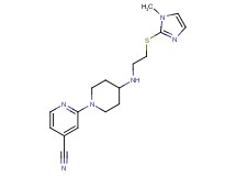 2-[4-({2-[(1-methyl-1H-imidazol-2-yl)thio]ethyl}amino)piperidin-1-yl]isonicotinonitrile