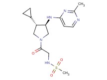 N-(2-{rel-(3S,4R)-3-cyclopropyl-4-[(2-methyl-4-pyrimidinyl)amino]-1-pyrrolidinyl}-2-oxoethyl)methanesulfonamide hydrochloride