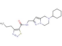 N-[(5-cyclohexyl-4,5,6,7-tetrahydropyrazolo[1,5-a]pyrazin-2-yl)methyl]-4-propyl-1,2,3-thiadiazole-5-carboxamide