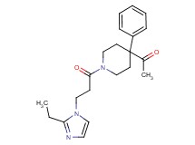 1-{1-[3-(2-ethyl-1H-imidazol-1-yl)propanoyl]-4-phenyl-4-piperidinyl}ethanone
