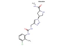 (4S)-4-{4-[({[(3-chloro-2-methylphenyl)amino]carbonyl}amino)methyl]-1H-1,2,3-triazol-1-yl}-N-methyl-L-prolinamide hydrochloride