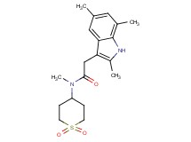 N-(1,1-dioxidotetrahydro-2H-thiopyran-4-yl)-N-methyl-2-(2,5,7-trimethyl-1H-indol-3-yl)acetamide