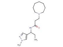 3-azocan-1-yl-N-[1-(1-methyl-1H-pyrazol-4-yl)propyl]propanamide