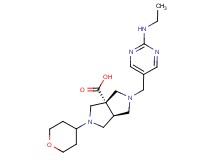(3aS*,6aS*)-2-{[2-(ethylamino)pyrimidin-5-yl]methyl}-5-(tetrahydro-2H-pyran-4-yl)hexahydropyrrolo[3,4-c]pyrrole-3a(1H)-carboxylic acid