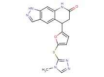 5-{5-[(4-methyl-4H-1,2,4-triazol-3-yl)thio]-2-furyl}-1,5,6,8-tetrahydro-7H-pyrazolo[4,3-g]quinolin-7-one