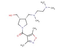 {(3R*,4R*)-4-{[[2-(dimethylamino)ethyl](methyl)amino]methyl}-1-[(3,5-dimethyl-4-isoxazolyl)carbonyl]-3-pyrrolidinyl}methanol