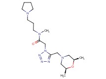 2-(5-{[(2R*,6S*)-2,6-dimethyl-4-morpholinyl]methyl}-1H-tetrazol-1-yl)-N-methyl-N-[3-(1-pyrrolidinyl)propyl]acetamide