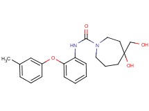 4-hydroxy-4-(hydroxymethyl)-N-[2-(3-methylphenoxy)phenyl]azepane-1-carboxamide