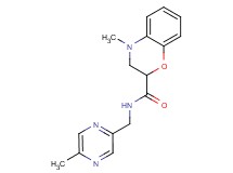 4-methyl-N-[(5-methylpyrazin-2-yl)methyl]-3,4-dihydro-2H-1,4-benzoxazine-2-carboxamide