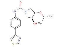 (3S*,4S*)-3-hydroxy-4-isopropoxy-N-[4-(1,3-thiazol-4-yl)phenyl]pyrrolidine-1-carboxamide
