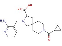 2-[(2-amino-3-pyridinyl)methyl]-8-(cyclopropylcarbonyl)-2,8-diazaspiro[4.5]decane-3-carboxylic acid