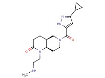 (4aS*,8aR*)-6-[(3-cyclopropyl-1H-pyrazol-5-yl)carbonyl]-1-[2-(methylamino)ethyl]octahydro-1,6-naphthyridin-2(1H)-one