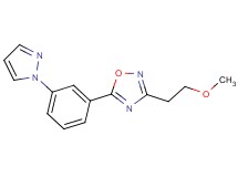 3-(2-methoxyethyl)-5-[3-(1H-pyrazol-1-yl)phenyl]-1,2,4-oxadiazole