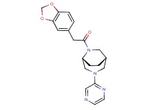 (1S*,5R*)-6-(1,3-benzodioxol-5-ylacetyl)-3-(2-pyrazinyl)-3,6-diazabicyclo[3.2.2]nonane