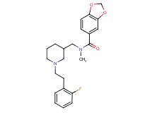 N-({1-[2-(2-fluorophenyl)ethyl]-3-piperidinyl}methyl)-N-methyl-1,3-benzodioxole-5-carboxamide