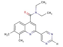 N,N-diethyl-7,8-dimethyl-2-pyrimidin-5-ylquinoline-4-carboxamide