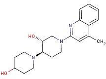(3'R*,4'R*)-1'-(4-methyl-2-quinolinyl)-1,4'-bipiperidine-3',4-diol