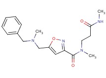 5-{[benzyl(methyl)amino]methyl}-N-methyl-N-[3-(methylamino)-3-oxopropyl]isoxazole-3-carboxamide