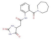 N-[2-(azepan-1-ylcarbonyl)phenyl]-2-(2,5-dioxoimidazolidin-4-yl)acetamide