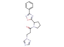 3-phenyl-5-{1-[3-(1H-1,2,4-triazol-1-yl)propanoyl]-2-pyrrolidinyl}-1,2,4-oxadiazole