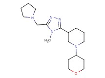 3-[4-methyl-5-(pyrrolidin-1-ylmethyl)-4H-1,2,4-triazol-3-yl]-1-(tetrahydro-2H-pyran-4-yl)piperidine