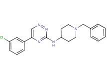 N-(1-benzyl-4-piperidinyl)-5-(3-chlorophenyl)-1,2,4-triazin-3-amine
