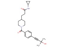 N-cyclopropyl-3-{1-[4-(3-hydroxy-3-methyl-1-butyn-1-yl)benzoyl]-4-piperidinyl}propanamide