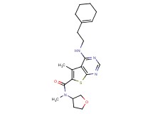4-{[2-(1-cyclohexen-1-yl)ethyl]amino}-N,5-dimethyl-N-(tetrahydro-3-furanyl)thieno[2,3-d]pyrimidine-6-carboxamide